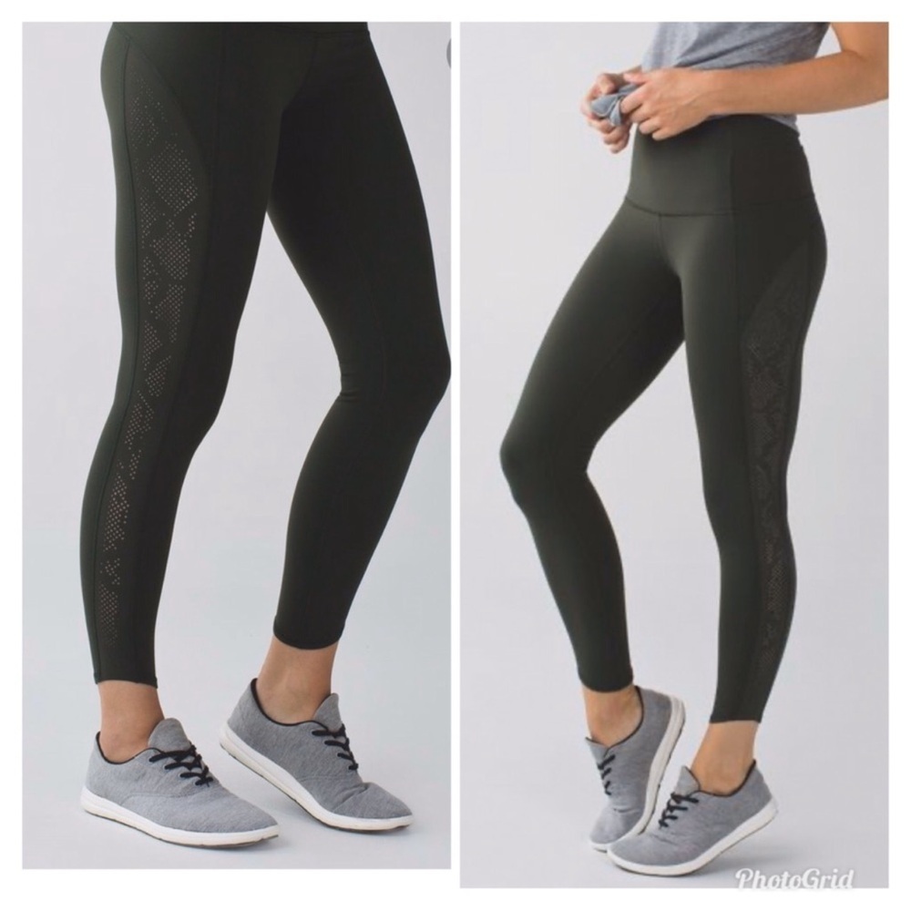 Lululemon Beyond Boundaries lazer-cut sides mesh leggings 4 - Picture 2 of 7